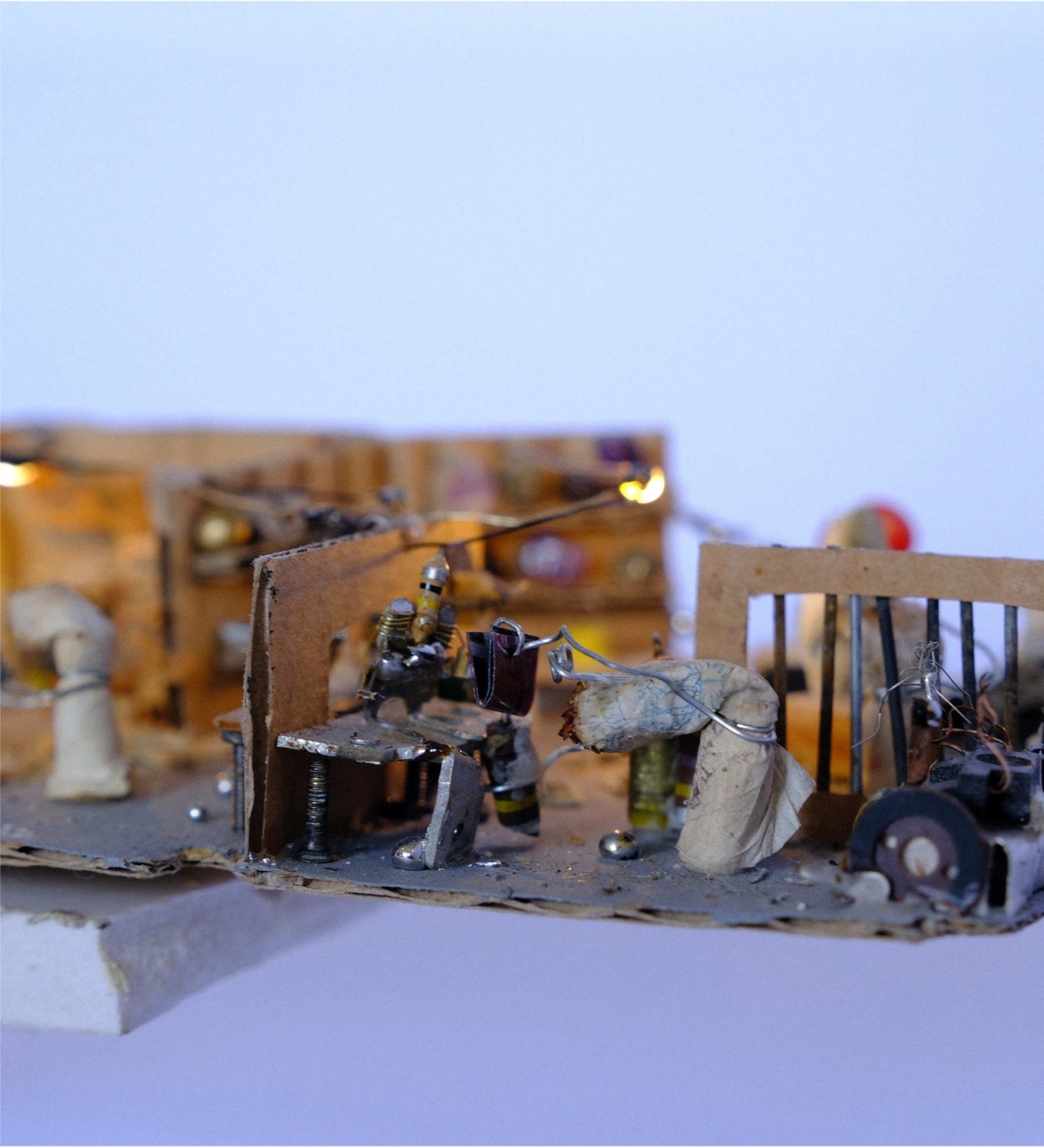 Tiny welding workshop detail in the atelier