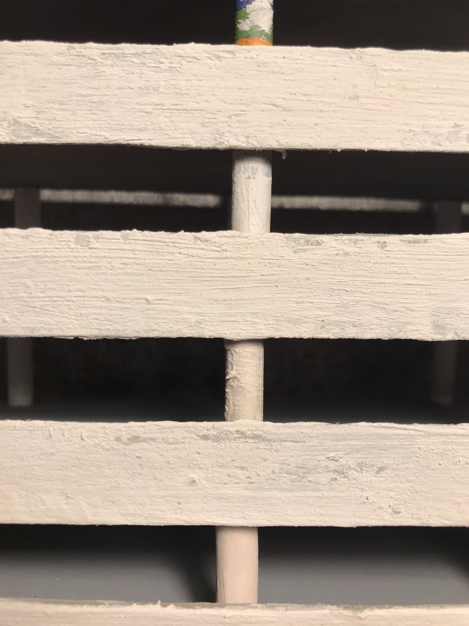 ActiTube packages reused as columns in STOP WARS